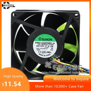 for SUNON PMD1208PMB1-A 80mm 12V 9.1W Server Cooling Fan High-Speed Durable Ball Bearings for Servers Industrial Equipment
