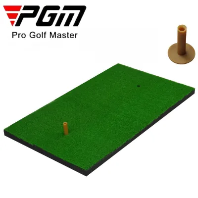 PGM 2-in-1 Golf Hitting Practice Training Mat Artificial Lawn Grass Pad with Tee