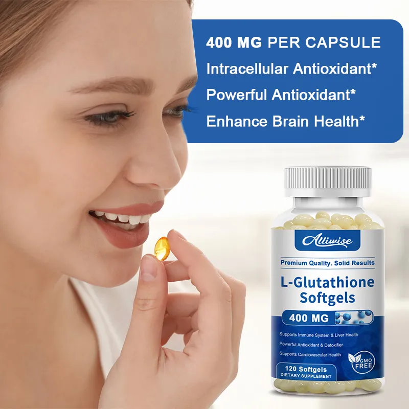 alliwise glutathione Alliwise Glutathione Collagen Antioxidant Capsul for Skin Anti-Aging&Whitening Brighten Dull Skin Boosting Immunity-120 kapsul