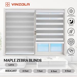 [Vinzola] Maple Woodlook Lava Korea Zebra Blinds Cord Pulley / Langsir Bidai Korea / Height 6ft / 7ft / 8ft / 9ft