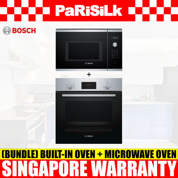 Bulky Bundle Bosch HBF114BR0K Series 2 Built in Oven 66L BEL554MS0K Series 6 Built in Microwave Oven 25L Lazada Singapore