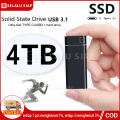 Mini Portable SSD Eksternal 4TB M.2 External Mobile Solid State Drive High Speed Dengan Kapasitas 4TB Dan Kecepatan Tinggi USB 3.1 C  Terbuat Dari Aluminium Alloy Untuk Laptop Hard Drive Original for Phone/ Penyimpanan Perangkat Keras Komputer. 