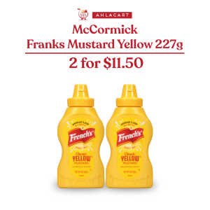 McCormick Franks Mustard Yellow 227g - 2 for $11.50
