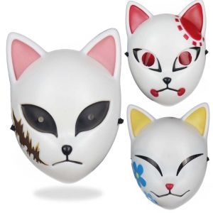 IPIE2 Hóa Trang Sabito Anime Nhật Bản Bằng Nhựa Halloween Đạo Cụ Tiệc Anime Kamado Tanjirou Đạo Cụ Tiệc Tùng Hóa Trang Thanh Gươm Diệt Quỷ