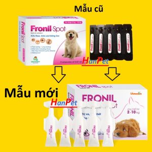 Hanpet- Nhỏ gáy trị ve rận FRONIL SPOT (dùng cho mọi loại chó mèo)