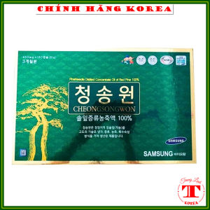 Tinh dầu thông đỏ hàn quốc Cheongsongwon chính hãng hộp xanh 180 viên - Phòng mỡ máu tim mạch huyết áp ung thư - tranglinh