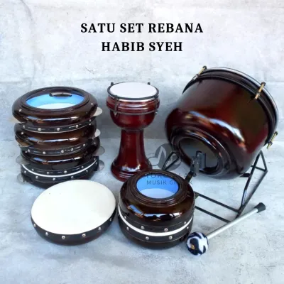 Rebana Habib Syeh Satu set Lengkap Untuk Al Banjari