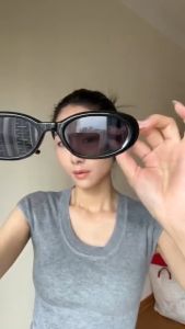 Korean Retro Sunglasses for Women Trendy Hip Hop Aesthetic Summer Fashion Eyewear