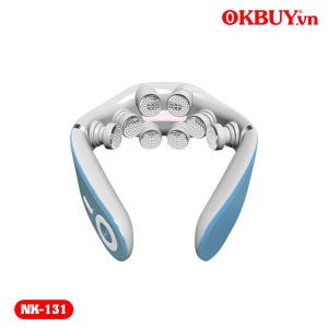 Máy massage cổ pin sạc Nikio NK-131 - Công nghệ xung điện cải thiện đau mỏi nhanh - Màu trắng