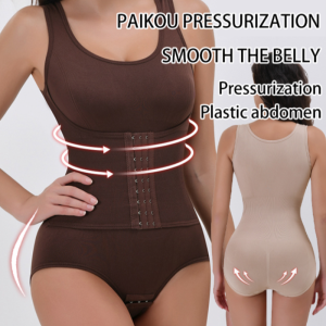 Double-strap Wide-strap Bodycon Seamless One-Piece Body Shaper Breathable Hip Lifting Girdle Waist Trainer