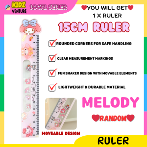 (READY STOCK)Labubu Ruler 20cm Glitter Sand Children Stationery Kid Present Gift Reward 拉布布流沙直尺波浪尺文具儿童礼物Pembaris