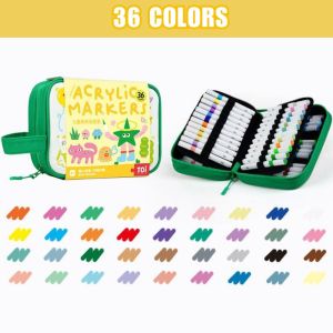 TOI Acrylic Markers Gift Set for Rocks Stone Wood Ceramic Glass Canvas DIY Painting for Adults Kids by WISHLAND