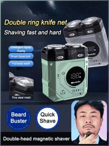 เครื่องโกนหนวด แบบพกพา ประสบการณ์การโกนที่สดชื่น หนวดเคราสะอาดและสะอาดยิ่งขึ้น ล็อคเดินทางที่ปลอดภัย