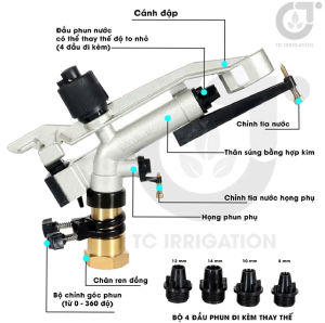 Béc Tưới Phun Mưa Đồng Chân Ren 48 Cho Cây Trồng