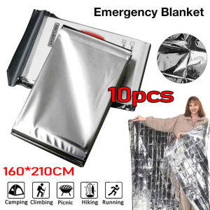 10PCS 160*210CM Emergency Survival Blanket Waterproof Thermal Blanket Rescue Sunscreen Insulation SOS Sleeping Bag Survival Tent Outdoor Camping
