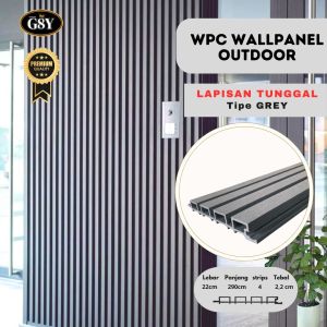 WPC Outdoor Wood Panel Kisi Kisi WallPanel Outdoor Dinding /Pagar /Wall Panel Exterior Rumah Wallpanel Outdoor Motif Kayu