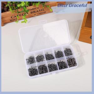 Ditur 100-500PCS Fishing Hooks Set High Carbon Steel Sharp Durable Barbed Fishhook Rock Fishing Equipment Gear Tackle Accessories