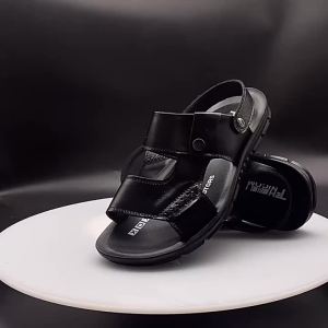 Mens Sandals Genuine Leather Summer New Breathable plus Size Beach Shoes Soft Bottom Casual Sandals plus Size Mens Shoes ㏇L0529