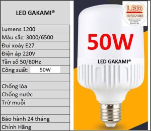 📢 Đèn led trụ 50w Gakami siêu sáng tiết kiệm điện chipled Gakami Nhật Bản