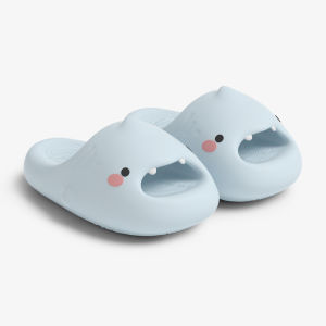 [Free Shipping] Little Cute Shark Slippers For Women Summer Home Slippers 2025 New Style Bathroom Shower Slippers For Couples Cartoon Shark Sandals For Men Outdoor Wear