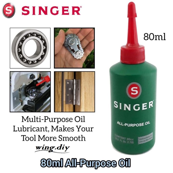 ORIGINAL SINGER SEWING MACHINE OIL 80CC / SINGER ALL PURPOSE OIL