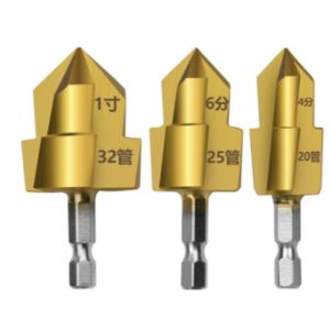 3PCS Upgraded Titanium Coating Lifting Drill Bit Multifunction PPR PVC Pipe Repair Drilling Water Pipe Connection Tool Home Repair Accessories