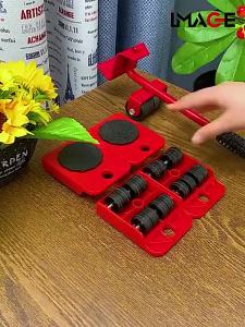[MochiHome]5Pcs Furniture Moving Tool Transport Lifting Mover Roller 150KG Load Bearing