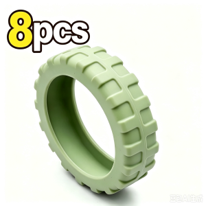 8PCS Silicone Luggage Wheel Protector Cover Mute Shockproof Silicone Anti‑Wear Noise Reduction Suitcase Caster Protective Ring 行李箱轮套保护套