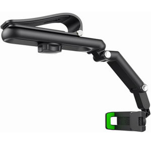 Premium Car Phone Holder Hp Jepit Sun Visor/Stand Handphone Tongsis Selfie /Penyangga Hp Gantung 360 derajat di Sun Visor