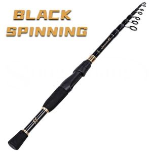 Joran Pancing Spinning IS Tongkat Memancing Lemparan Berputar 1.8-2.4M Bass Perjalanan Ruangan