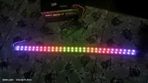 Lampu Strobo RGB Panjang 50cm 2 Baris Mode Zig-zag 50mode Input 12V