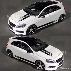AE Universal car body side stripe decals personalized car stickers car hood and rearview mirror full vehicle decals