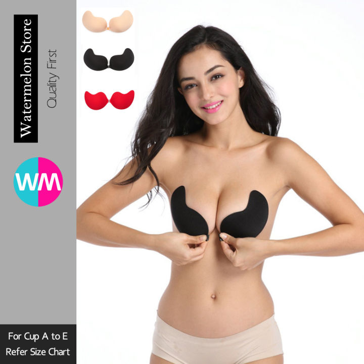 Women Push Up Bras For Self Adhesive Silicone Strapless Invisible Bra Pads-  