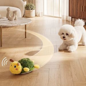 PENTU Funny Electric Simulation Mouse Cat Toy Wear-resistant Automatic Interactive Moving Cat Toy Funny USB Charging Plush Turtle Chew Toy For Dog Cats