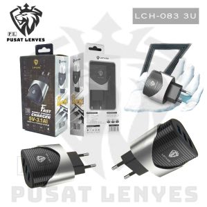 LCH083 - Batok LENYES LCH-083 3U 3.1a 3usb adapter kepala charger original
