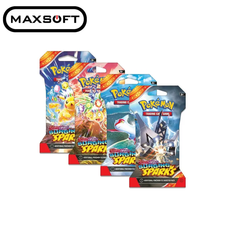 Pokmon TCG: Scarlet & VioletSurging Sparks Sleeved Booster Pack (Set of  4Packs) Unisex Anime & Manga Role Playing Game New Set Of 4Packs Local  Supplier Warranty 1 Week - Lazada | Lazada PH