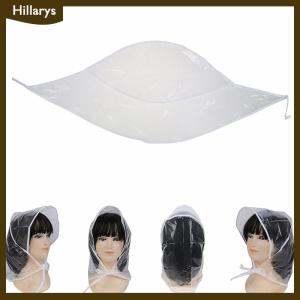 [Hillarys] 1 chiếc mũ đi mưa kiểu tóc bảo vệ nắp ca-pô nhựa cho phụ nữ và phụ nữ trong suốt