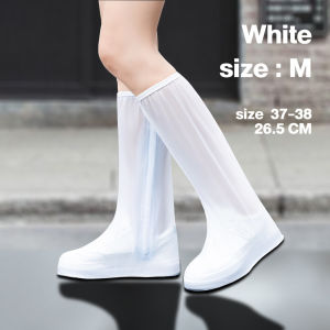 1 Pair Waterproof Shoes Case Heighten Anti-slip Boot Footwear Rain Shoes Cover with Elastic String