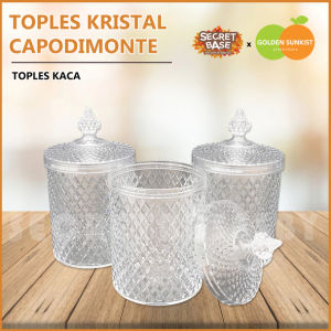 (ISI 6pcs) TOPLES KRISTAL - Toples Lebaran Kue / Toples Plastik Bening