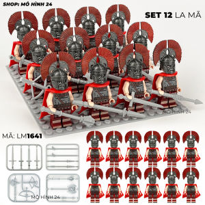 [SET 12] BỘ lính La Mã cổ đại cao cấp mô hình lắp giáp rèn luyện trí thông minh full phụ kiện lắp ráp LM1641 trung cổ