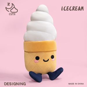 JOJO CASTLE Giant Size Summer Ice Cream Cone Plush Toys 30/60/100cm  Kawaii Ice Cream Sweet and Interesting Girl Dolls for Childrens Birthday
