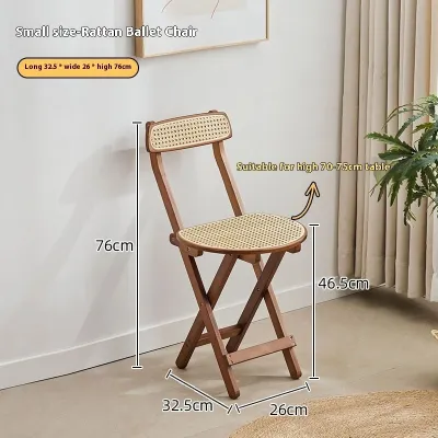 Foldable High Stool Simple Bar Chair Comfortable High Chair Backrest Stool Chair