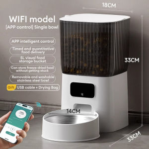 Smart Pet Feeder WiFi Video Smart Cat Food Bowl Dog Food Bowl Large Capacity Automatic Timer Feeder