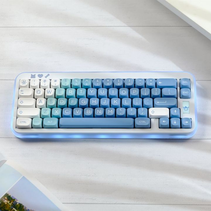 【Keycap Only】GMK Yeeti Keycap Gradient blue keycap 129 Keys MOA Profile ...