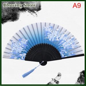 Blowing Trung Quốc lụa gấp quạt gỗ Shank cổ điển Dance Fan trang trí nhà