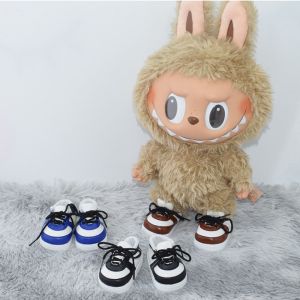 NCUMBE 8.5cm Labubu Doll Shoes Lace-up Mini Doll Leather Shoes Sneakers Shoes Cute Doll Clothes Shoe DIY