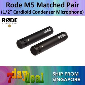 Rode M5 Matched Pair 1/2" Cardioid Condenser Microphone ( M5MP For Studio Recording and Live on Stage )