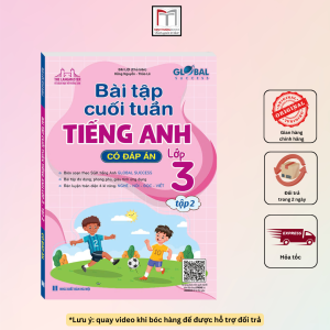 Sách - Global success Bài tập cuối tuần Tiếng Anh lớp 3 tập 2 ( Có đáp án )