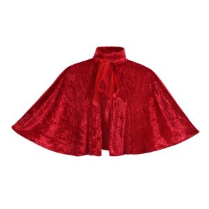 RUANGE Stand Collar Velvet Cape Retro Victorian Medieval Short Cloak Practical Fantasy Halloween Cloak Halloween Cosplay
