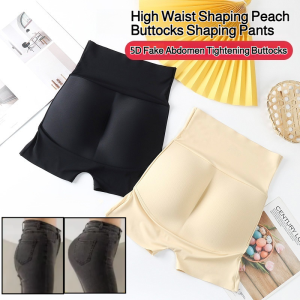 Fake Buttocks Abdomen Tightening Buttocks Lifting Underwear Womens High Elastic Cotton High Waist Shaping Peach Buttocks Shaping Pants